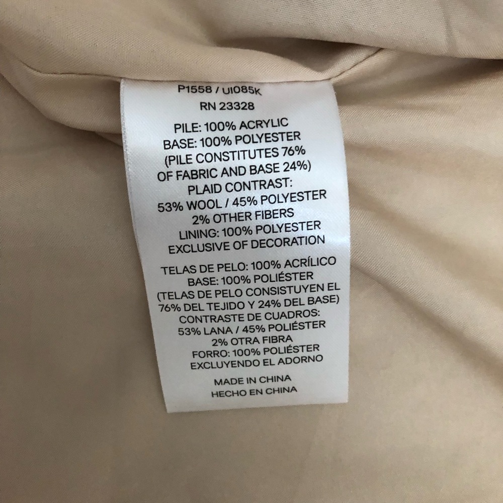 Pendleton Cream Teddy Jacket Size Large - image 7